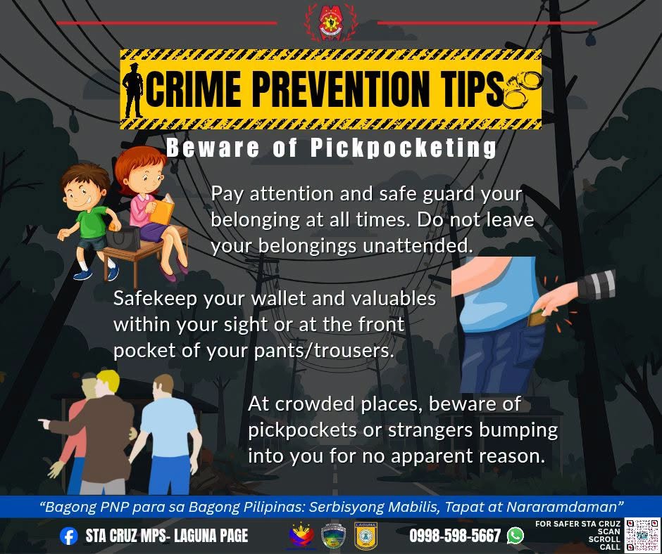 Be aware of PICKPOCKETING