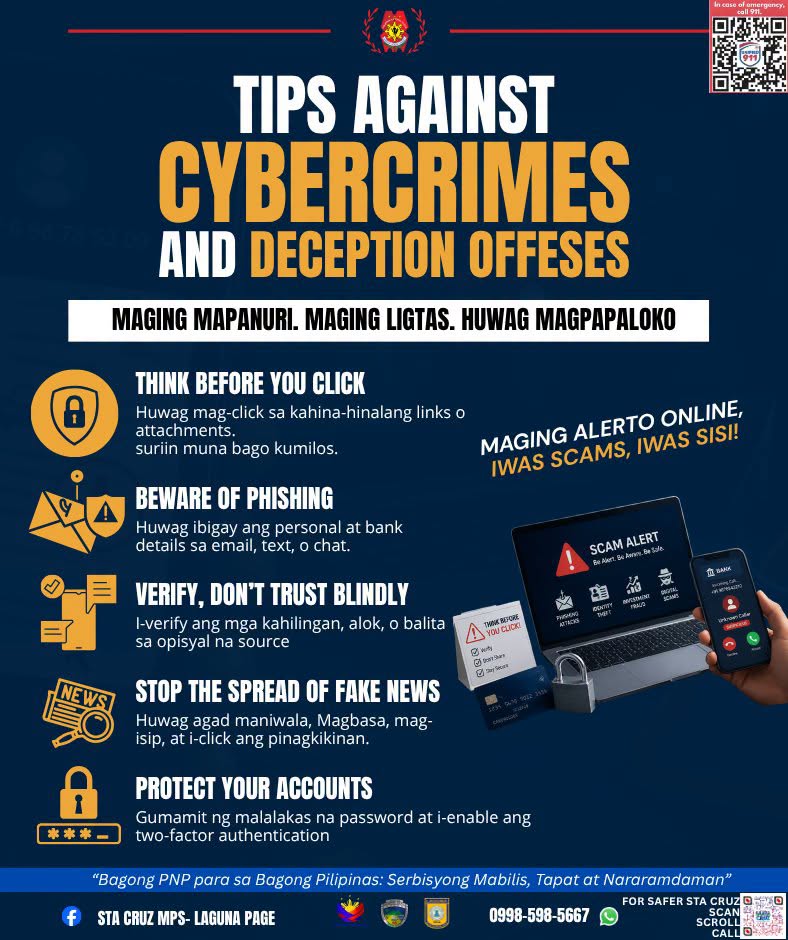 TIPS AGAINST CYBERCRIMES AND DECEPTION OFFESES